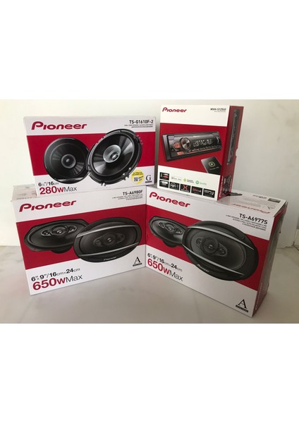 Pıoneer Set Komple 650W Hoparlör 2ADET- Teyp PIONEER-16CM Pıoneer Hoparlör