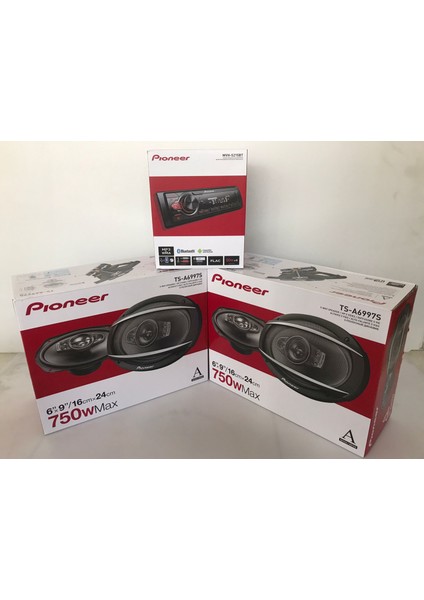 Pıoneer 750W Üst Seri Oval Hoparlör 2takım Pıoneer Bt Oto Teyp