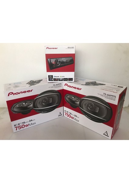 Pıoneer 750W Oval Hoparlör Set 2 Takım 4 Adet Pıoneer Oto Teyp