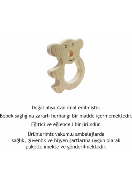 Ahşap Bebek Dişliği - Koala Figürlü fırsatları