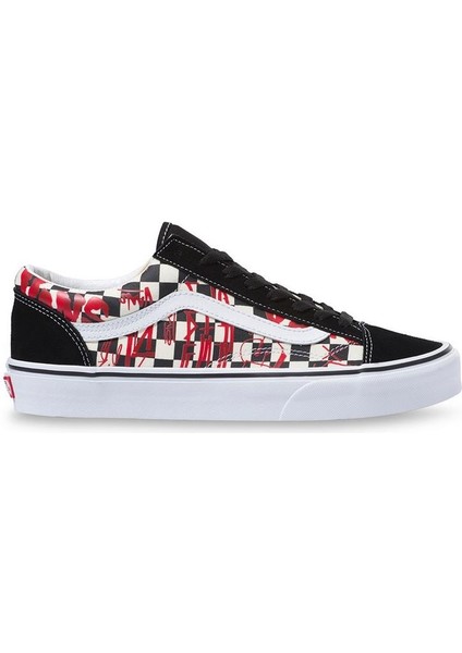 Style 36 Vans Crew Dama Tahtası Siyah/beyaz/kırmızı D