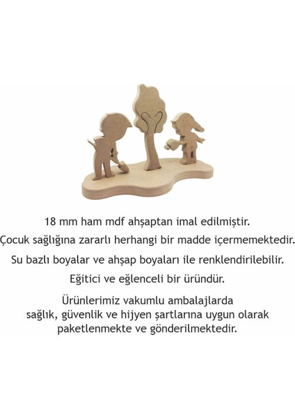 Boyanabilir Ahşap Oyuncak Bahçivan Figürlü