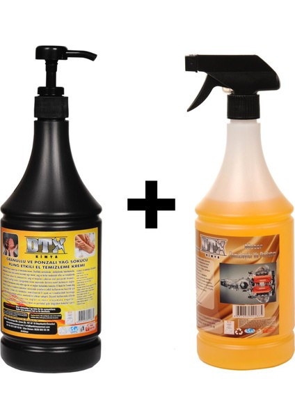Granürlü El Temizleme Kremi ( Sabunu ) 1 kg & Susuz Motor Temizleyici Konsantre (1/5) 1 Litre