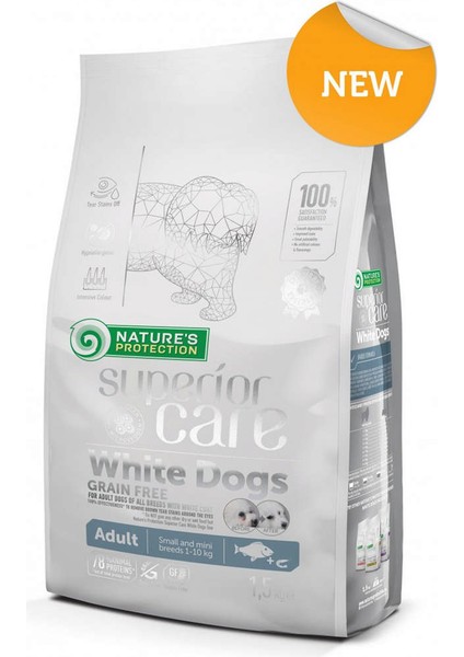 Superior Care White Dogs Tahılsız Alabalıklı Yetişkin Beyaz Köpek Maması 1.5 kg