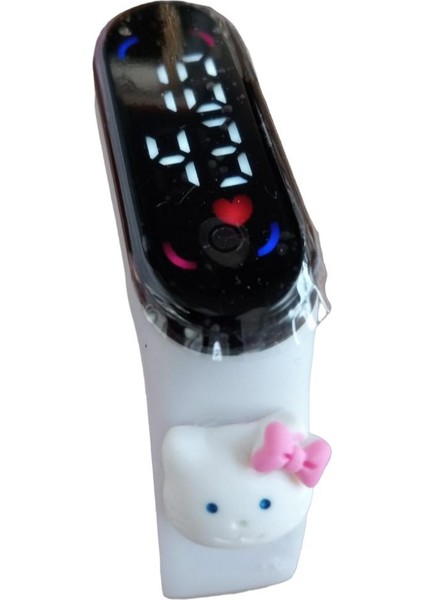 Hello Kitty Figürlü LED Dokunmatik Ekranlı Su Geçirmez Dijital Çocuk ve Genç Kol Saati (Akıllı Değiller) modelleri