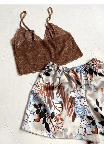Dantel Bralet Saten Şortlu Takım fiyatları