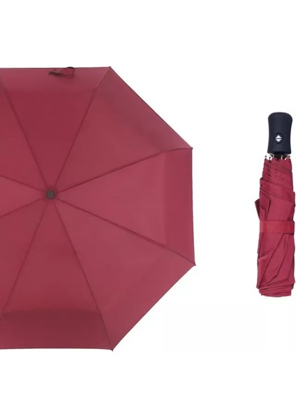 Tam Otomatik Çanta Boy Bordo Şemsiye