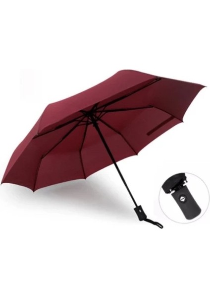 Tam Otomatik Çanta Boy Bordo Şemsiye fırsatları