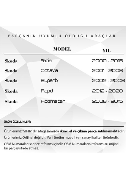 Skoda Superb 2002-2008 Için Çamurluk Sinyali Lambası