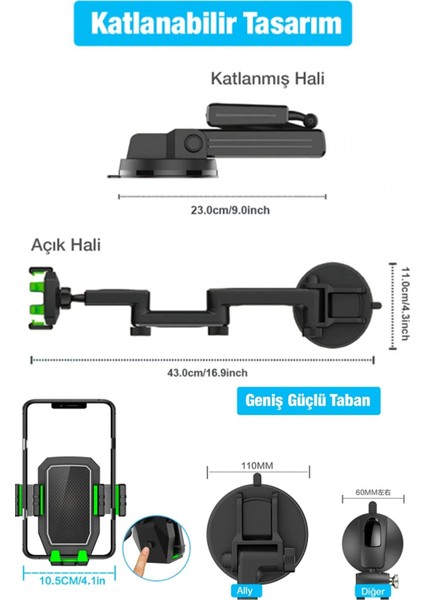Vantuzlu Araç Içi Telefon Tutacağı fırsatları
