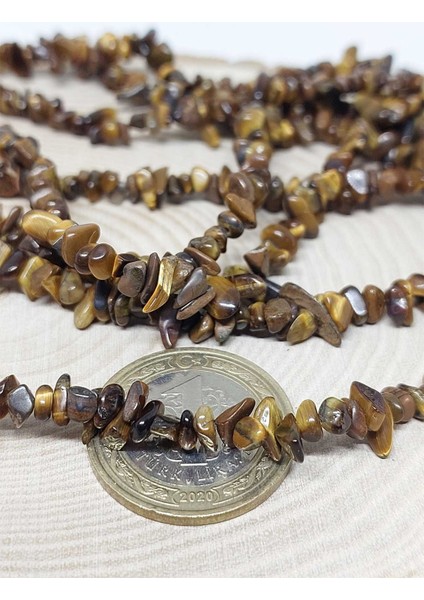 Kaplan Gözü Taşı Iki Sıralı Bileklik Minik Boy 4-6mm Aralığı Şekilsiz 1000 Ayar Gümüş Ipli