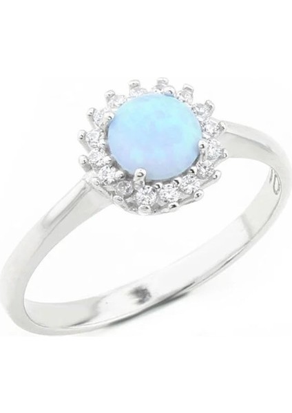 Gümüş Bayan Yüzük Opal