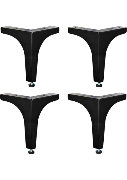 4 Adet Klas Ayak Metal 17 cm Mat Siyah Mobilya Koltuk Ayağı fiyatları