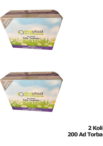240 Litre Siyah Hantal Konteyner Çöp Torbası 100 x 150 cm 600 gr 10 Adetlik 20 Rulo fiyatları