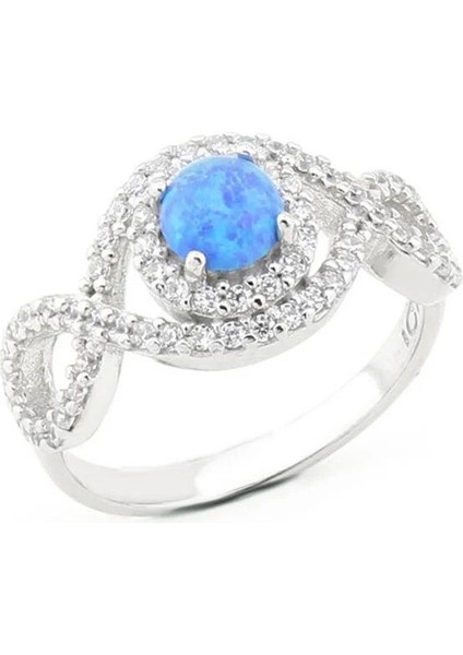 Gümüş Bayan Yüzük Opal