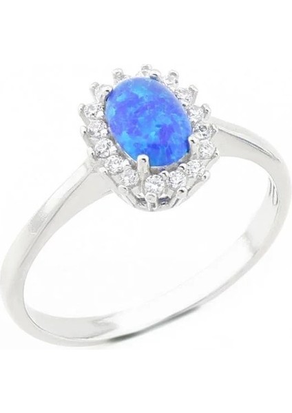 Gümüş Bayan Yüzük Opal