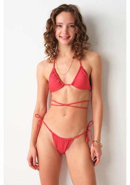 Aqua Üçgen Bikini Tek Üst Kırmızı 239105 indirimleri