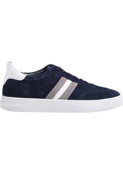 Lacivert Erkek Deri Sneaker SAMCHE