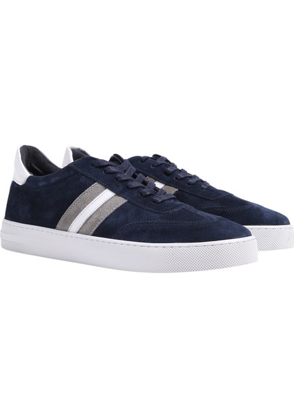 Lacivert Erkek Deri Sneaker SAMCHE