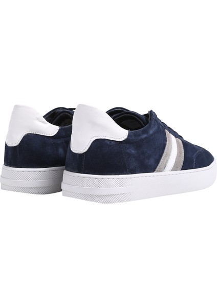 Lacivert Erkek Deri Sneaker SAMCHE
