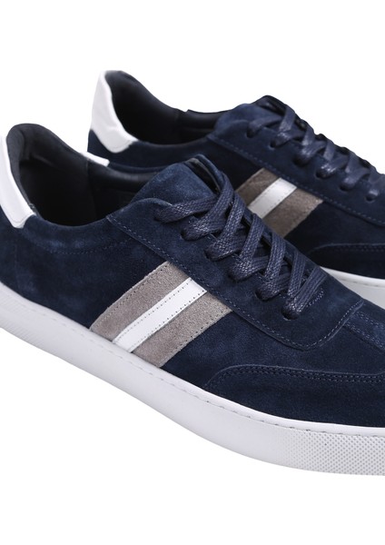 Lacivert Erkek Deri Sneaker SAMCHE