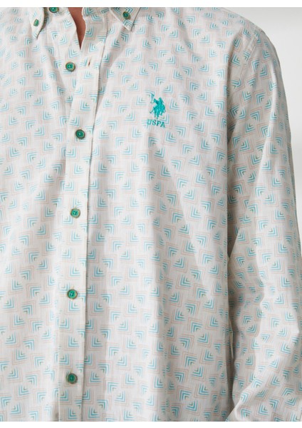 Comfort Fit Düğmeli Yaka Yeşil Erkek Gömlek Urtıpa indirimleri