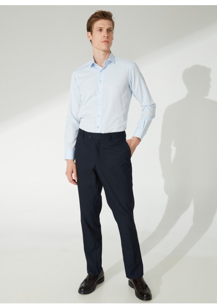Normal Bel Normal Paça Regular Fit Lacivert Erkek Pantolon PN1014300204