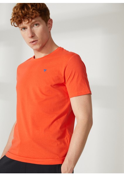 Bisiklet Yaka Turuncu Erkek T-Shirt FM23S07TGORANGE