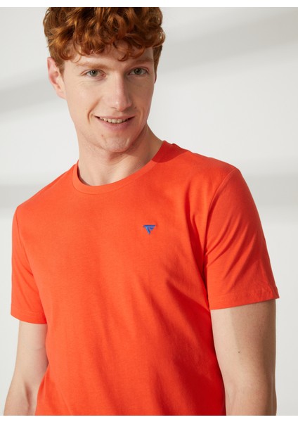 Bisiklet Yaka Turuncu Erkek T-Shirt FM23S07TGORANGE fiyatları