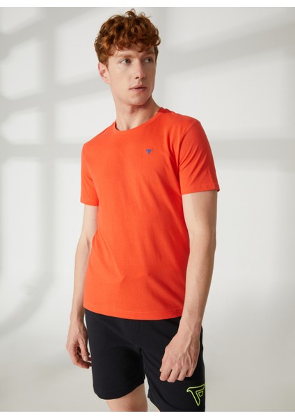 Bisiklet Yaka Turuncu Erkek T-Shirt FM23S07TGORANGE fırsatları