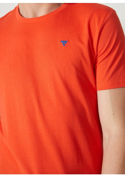 Bisiklet Yaka Turuncu Erkek T-Shirt FM23S07TGORANGE indirimleri