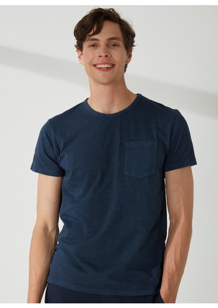 Bisiklet Yaka Mavi Erkek T-Shirt FM23S11TGBLUE fiyatları