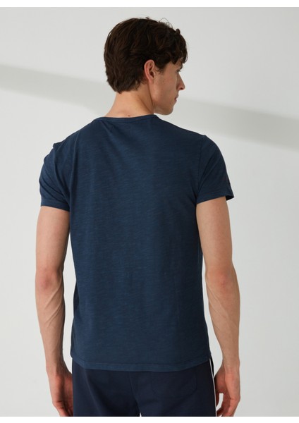 Bisiklet Yaka Mavi Erkek T-Shirt FM23S11TGBLUE indirimleri