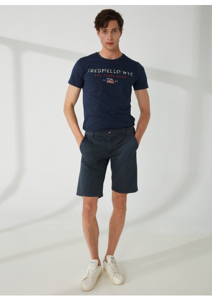 Bisiklet Yaka Mavi Erkek T-Shirt FM23S23TGBLUE modelleri