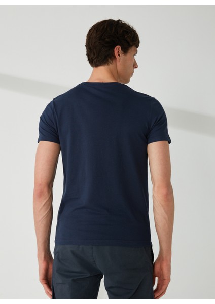Bisiklet Yaka Mavi Erkek T-Shirt FM23S23TGBLUE indirimleri