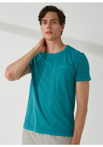 Bisiklet Yaka Yeşil Erkek T-Shirt FM23S11TGSHARK fiyatları