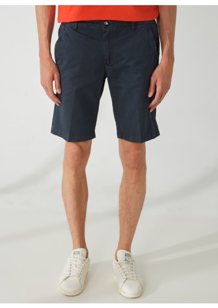 Normal Bel Slim Fit Mavi Erkek Bermuda Şort Fmsohoblue