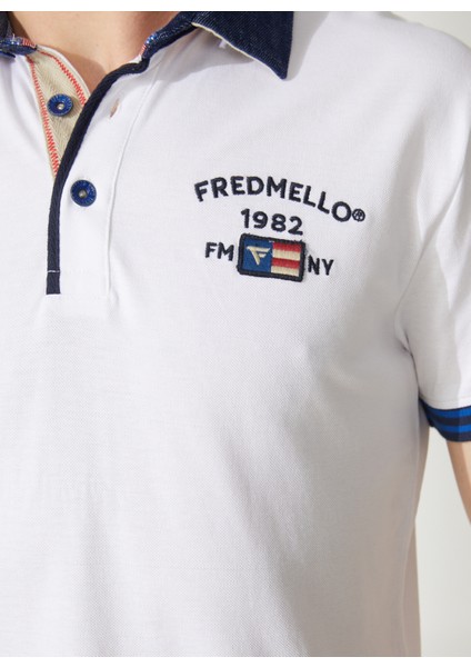 Fred Mello Beyaz Erkek Polo T-Shirt FM23S23QCWHITE