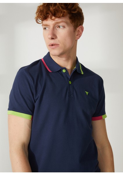 Fred Mello Mavi Erkek Polo T-Shirt FM23S22QUBLUE