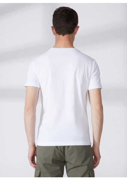 Bisiklet Yaka Beyaz Erkek T-Shirt FM23S38TGWHITE indirimleri