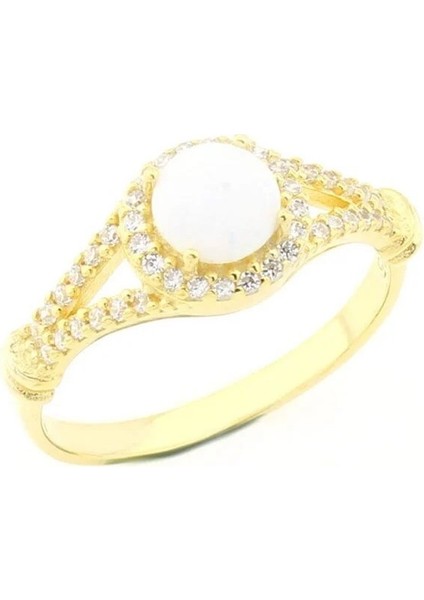 Gümüş Bayan Yüzük Opal