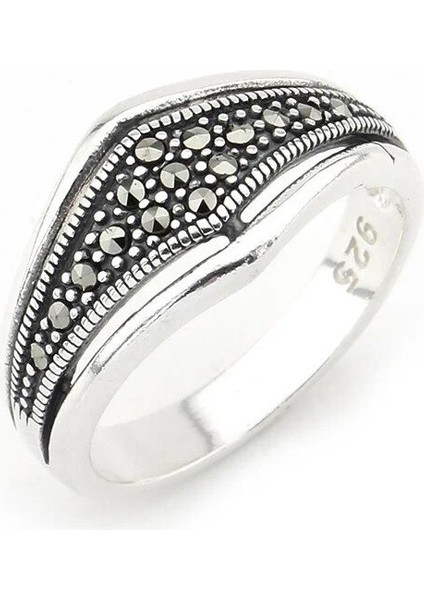 Gümüş 925 Bayan Yüzük Markazit Yüzük