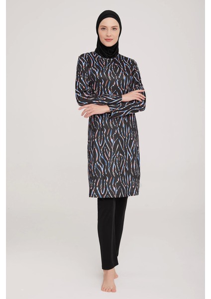 9032 Kadın Likralı Uzun Kol Tesettür Mayo fiyatları
