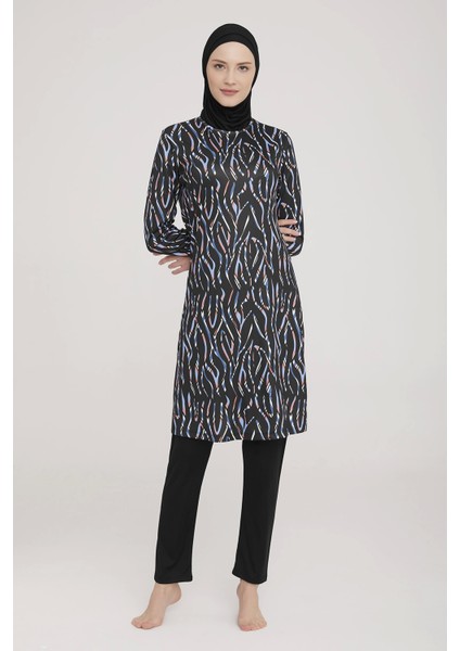 9032 Kadın Likralı Uzun Kol Tesettür Mayo modelleri