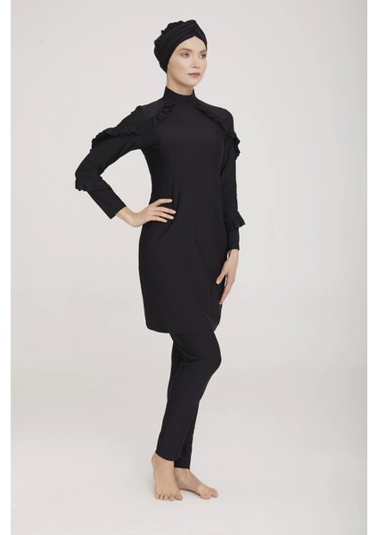 4104 Kadın Likralı Uzun Kol Tesettür Mayo