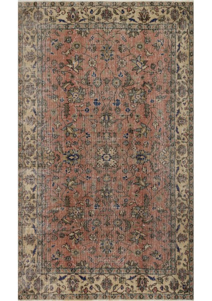 Bohem Vintage El Yapımı Eskitme Yün Halı - 147X246 cm 9954