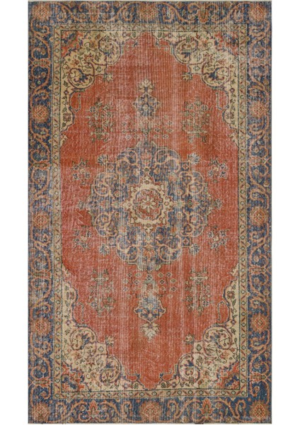 Ilham Verici Vintage El Işlemeli Jüt Halı Halı - 154X264 cm 9953