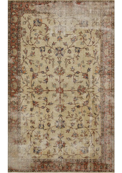 Trendy Vintage Eskitme Jüt Halı Halı - 147X231 cm 9946