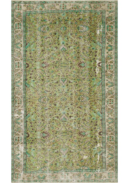 Etnik Vintage El Dokuma Jüt Halı Eskitme Halısı - 141X245 cm 9944