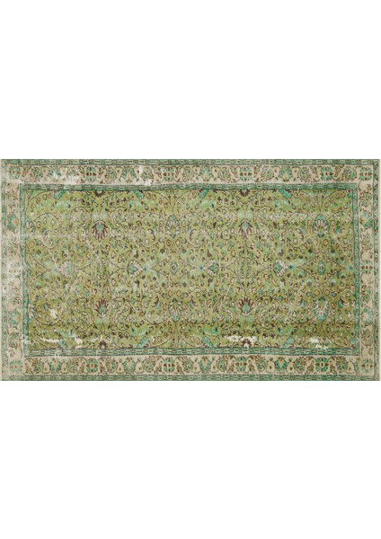 Etnik Vintage El Dokuma Jüt Halı Eskitme Halısı - 141X245 cm 9944